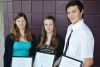 Stephanie Jones from Sydenham High School, Emily Delyea and Skyler Howes of Granite Ridge (Sharbot Lake) were among 12 students in the board to receive citations at the event.