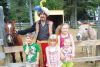 Zanzar the Magical Genie with young animal lovers at the Land O&#039; Lakes Petting Farm&#039;s Family Day fundraiser on August 10  