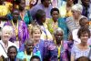 Adele Colby (centre) at the gathering and conference of Ugandan grandmothers in Entebbe, Uganda back in October 2015