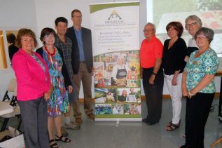 l-r, Jan Dines, Anne Prichard, Ian Stutt, Scott Runte, Terry Romain, Cindy Cassidy, Anne Marie Young and Sue Theriault