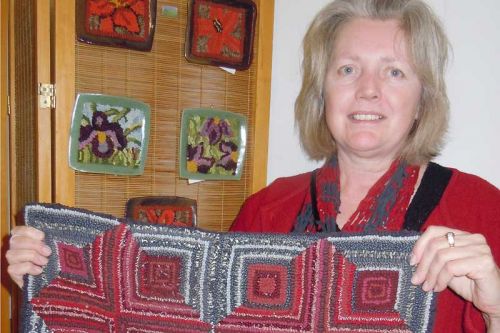 Rug hooker Wendy Milne of Killaloe was new at this year's MERA Christmas Fair in McDonalds Corners