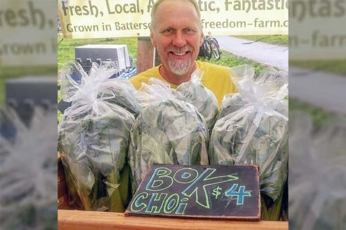Will Freeman of Freedom Farm, one of the vendors at the Memorial Centre Farmer's Market.