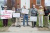 Kristine Martin, Carol Pepper, Ken Fisher, Bob Legett, Phil Somers, Susan McLenaghan and Karen Hawley at the Defend Our Climate gathering in Sharbot Lake on May 10