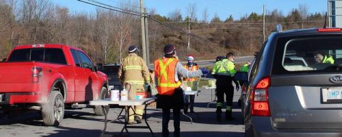 On Saturday morning, a community coalition of health care professionals and Township employees pulled off a community flu vaccine clinic in Sharbot Lake, inoculating 479 people from this year’s seasonal flu. Photo/Craig Bakay