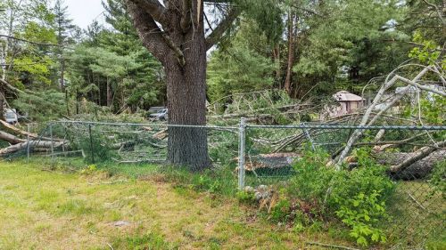 Damage at Sherwood Park Campground caused by the May 21 storm.
