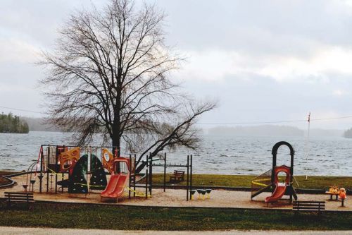 Sharbot Lake playground and beach - forbidden territory until further notice