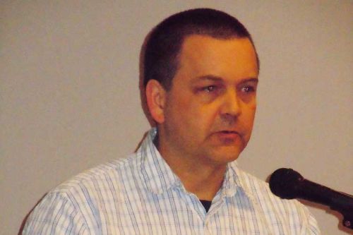 Jamie Riddell of Mountain Grove addresses trustees at LDSB's regular business meeting on March 6 in Kingston