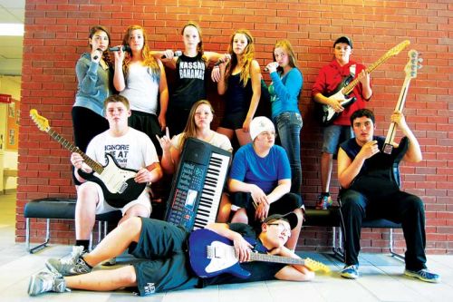 Members are: Back row L-R - Amber Asselstine, Faith Running-Adams, Harmonie Ruttan, Alexi Gray, Stacey Smith, Tommy Hicks. Middle row L-R - Andrew Green, Samantha Kempe, Sam Lake, Spencer Crain. Front - Jaydn Lane