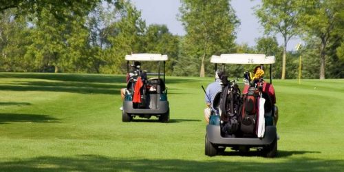 Golfer's enjoying a round at Hunter's Creek during the summer of 2020.