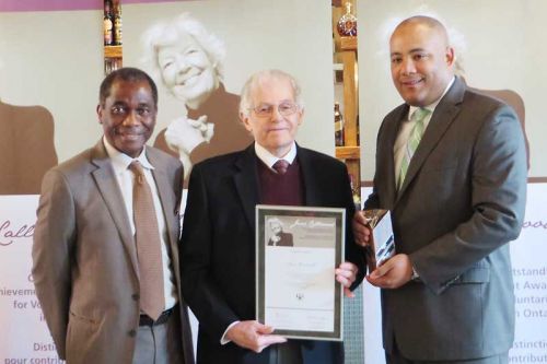  L-r: Chisanga Puta-Chewke, Deputy Minister of Citizenship and Immigration, Ian Brumell, Michael Coteau, Minister of Citizenship and Immigration. Photo by Catherine Grant