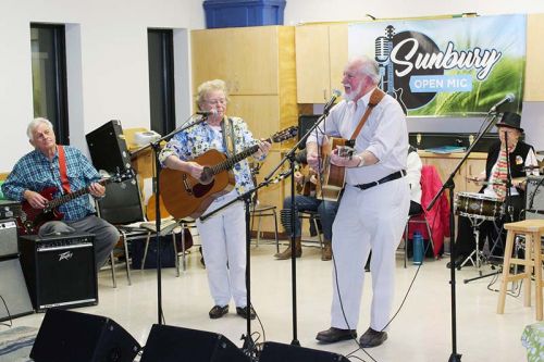 Sheila and Barry Calthorpe at the Sunbury Open Mike last Friday evening. Photo/Craig Bakay