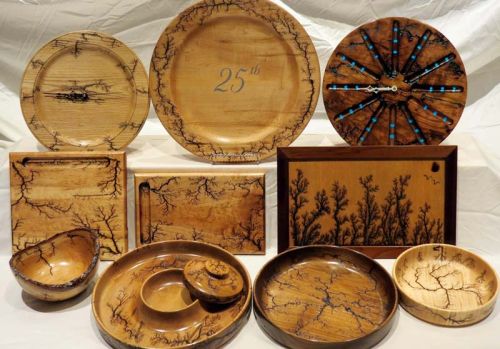 Woodwork by Jean Marc Doiron, of Sydenham, one of the particpating artists at the festival.