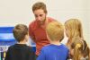 Mark Quattrocchi speaks with students at Granite Ridge Education Centre in Sharbot Lake