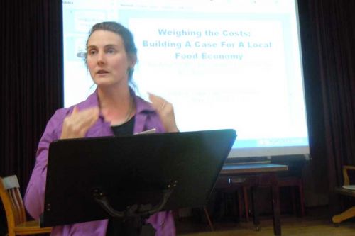 Local food advocate Karen Holmes of Bellrock at Oso Hall