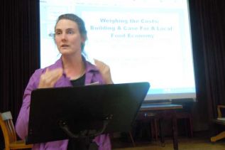 Local food advocate Karen Holmes of Bellrock at Oso Hall