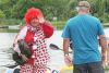 Rosie the Clown from the Cataraqui Canoe Club welcomed the paddlers.