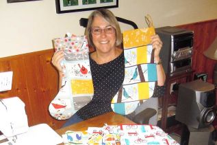 Susan Billinghurst of Perth Road makes a unique line of designer snack, lunch and wet bags as well as bibs, quilts and Christmas stocking at her home based business located in Perth Road called Litsie