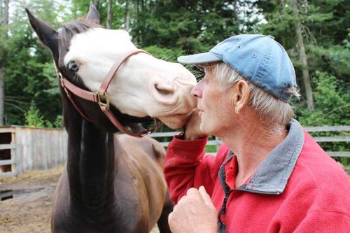 Barry Smith of Land O'Lakes Rescue/Petting Farm with Harney