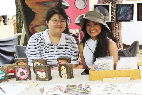 Kate Sanchez and Kate Woods of Kate & Kate Co. are two Ryerson art students sponsored by the show this year.