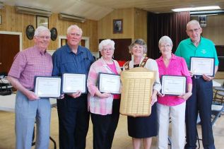 Alex MacLeod, Dave Hansen,Dawn Hansen, Mayor Janet Gutowski, Nancy Thompson, and Tom Hughes