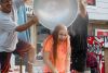 Sidney Teal, an employee at Bubba&#039;s Restaurant takes the ALS Ice Bucket Challenge there on September 1