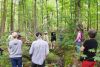 Jan Smigielski, silviculture forester with MLFI, guides tour participants through a Selection cutting site.