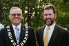 Scott Reid (r) with Frontenac County Warden Dennis Doyle in Harrowmsith