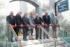 ribbon cutting ceremony at the newly expanded L&amp;A County Museum and Archives in Napanee l-r, Bill Cox, Bill Lowry, Henry Hogg, Gord Schermerhorn, Doug Bearance, Eric Smith, Roger Cole