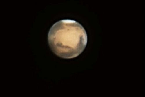 A view of the red planet, Mars, from 2010