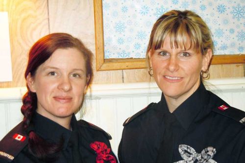 Heather Rioux and Jamie Malone, the two newest members of Central Frontenac Volunteer Fire Department, were honored in Sharbot Lake on January 23.