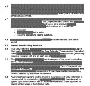 Parts of the document are so heavily redacted as they have been rendered unreadable.