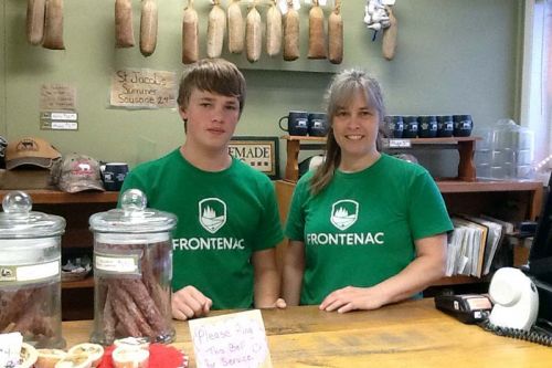 Kim Perry with her son Grant were running the store this week.