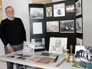 Frontenac County Schools Museum president Gord Sly was on hand to invite everyone to the Museum on Regent Street (Barriefield) in Kingston. Photo/Craig Bakay.