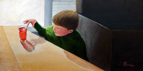 Vibrating the Rim, painting by Fred Fowler