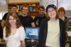 front row, l-r: winners Kara Morey and Emily Woodcock with their competitors, back row, l-r: Devon Salmond and Mike McEwen, Lucas Parks and Devon Deruchie