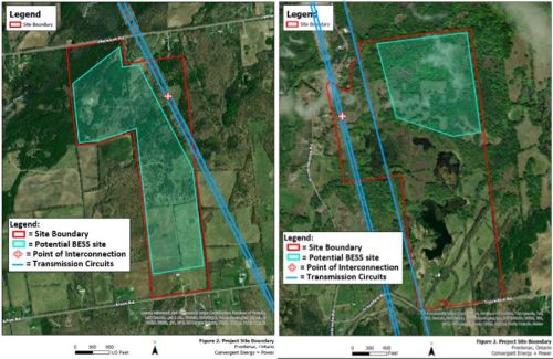 2 proposed BESS sites in South Frontenac, one on Alton Road the other on Trousdale Road.