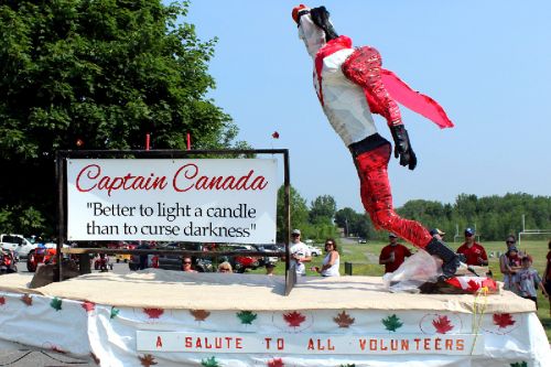 Captain Canada at in the Harrowsmith parade