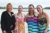 Filling in for the Mayor, Coun. Sherry Whan welcomed the Procter sisters to Oso Beach following their annual swim to raise funds for cancer research.