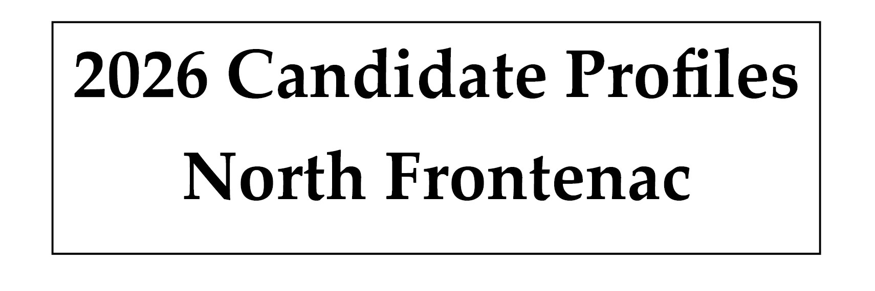 North Frontenacs Election